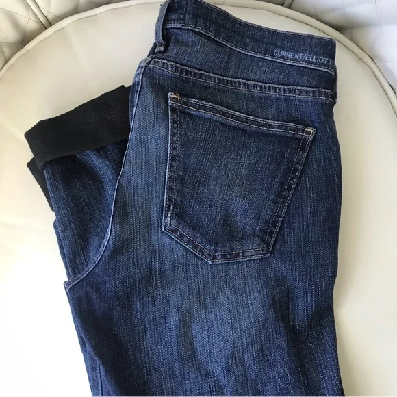 Current Elliot The Rolled Skinny in Black Love Size 31 - Picture 6 of 6